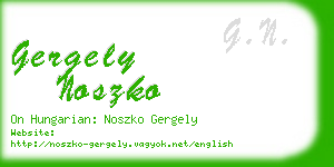 gergely noszko business card
